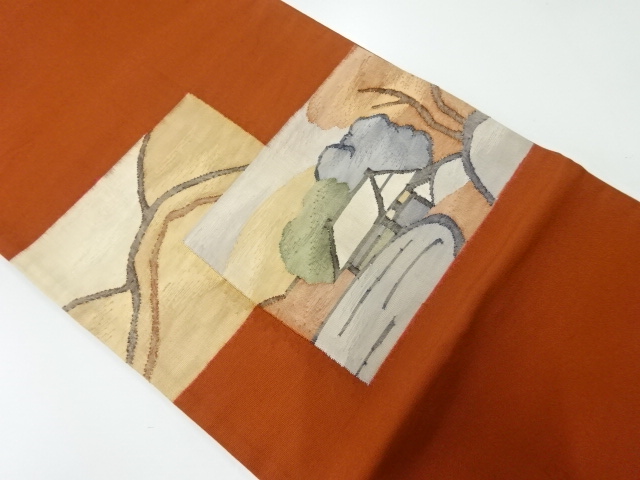 JAPANESE FUKURO OBI / WOVEN TREES